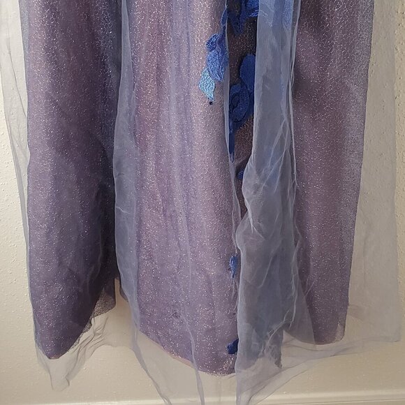 Rene Ruiz Collection For Neiman Marcus Floral Lace Illusion Organza Gown Size 3 - Picture 10 of 16